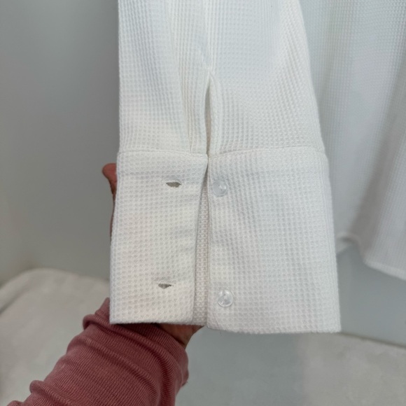 4th & Reckless Taina oversized waffle shirt in white size s - Picture 7 of 10